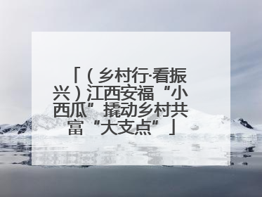 （乡村行·看振兴）江西安福“小西瓜”撬动乡村共富“大支点”