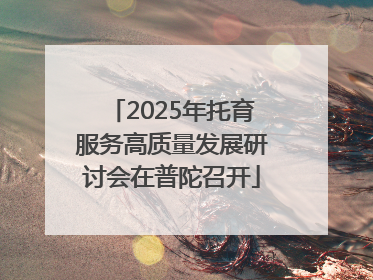 2025年托育服务高质量发展研讨会在普陀召开