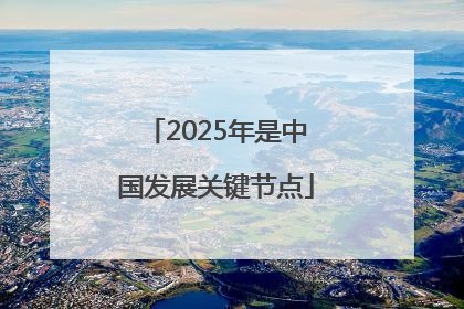 2025年是中国发展关键节点