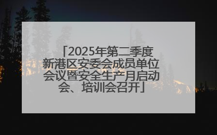 2025年第二季度新港区安委会成员单位会议暨安全生产月启动会、培训会召开