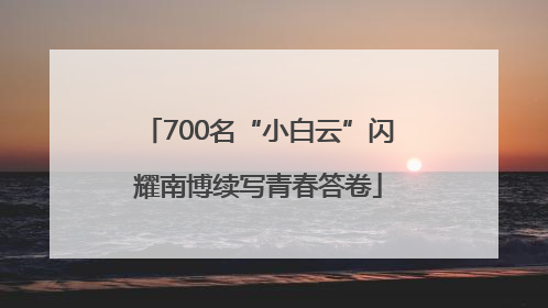 700名“小白云”闪耀南博续写青春答卷