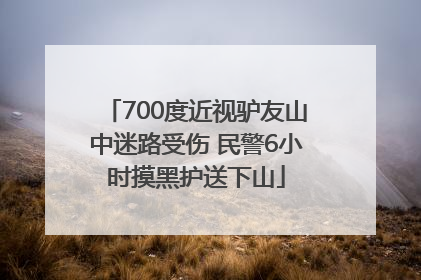 700度近视驴友山中迷路受伤 民警6小时摸黑护送下山