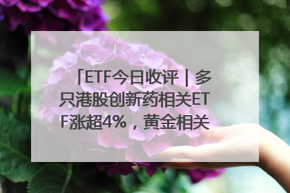 ETF今日收评｜多只港股创新药相关ETF涨超4%，黄金相关ETF跌逾1%