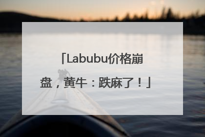 Labubu价格崩盘，黄牛：跌麻了！